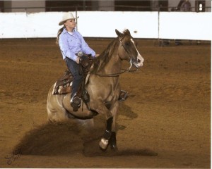 annie and coyote 1st NRHA Reining show 2010[1]